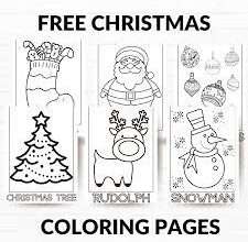 christmas colouring in pages free