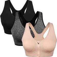 zip front sports bra