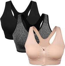 zip front sports bra