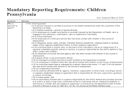 what does a healthcare provider need to report to child services in pennsylvania