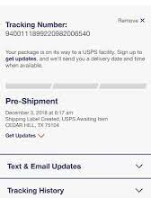 usps pre shipment