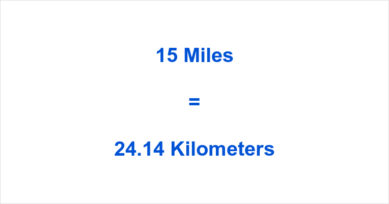 What to look for in 15 miles to km