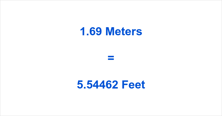 Everything about 1.69 m in feet