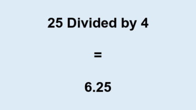 25 divided by 4