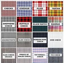 types of plaid