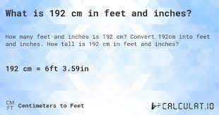 192 centimeters to inches